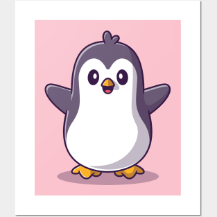 Cute Happy Penguin Posters and Art